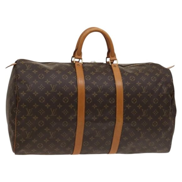LOUIS VUITTON Monogram Keepall 55 Boston Bag M41424 LV Auth 124846 - Picture 1 of 16
